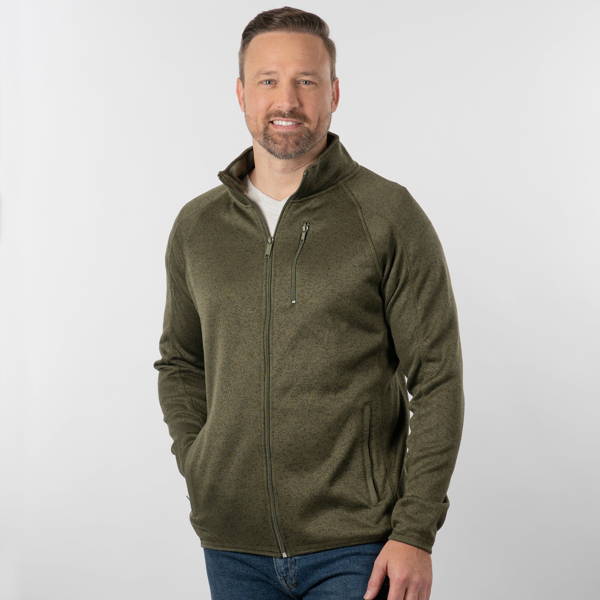 LONG SLEEVE SWEATER KNIT JACKET | Burnside 360