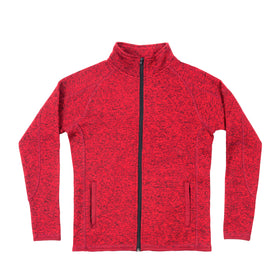 Buy heather-red LADIES LONG SLEEVE SWEATER KNIT JACKET