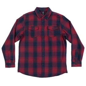 Buy crimson-navy BURNSIDE MODERN PLAID FLANNEL