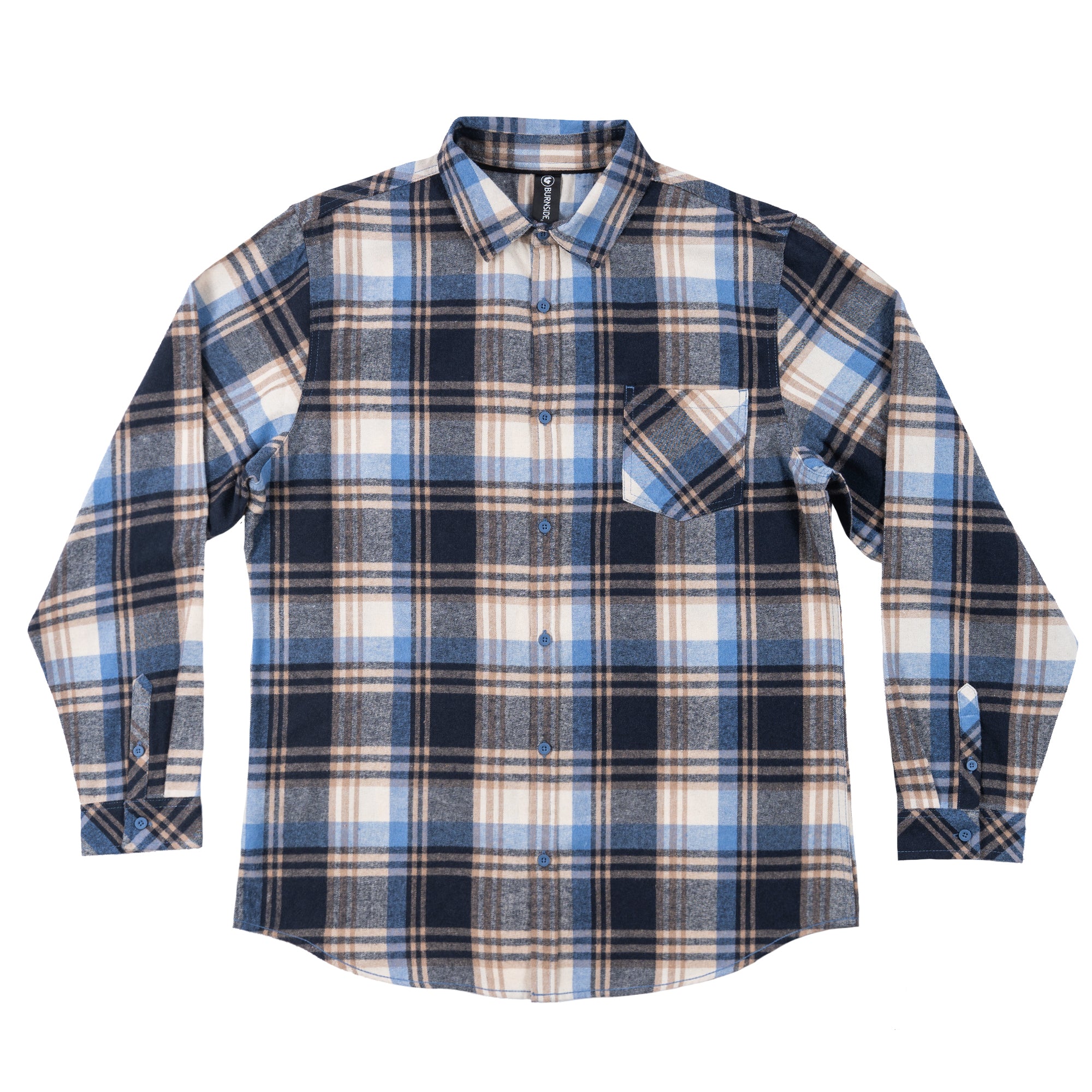 Buy blue-ecru &quot;TRADITIONAL&quot; ONE POCKET FLANNEL