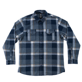 Buy indigo BURNSIDE MENS SNAP FLANNEL