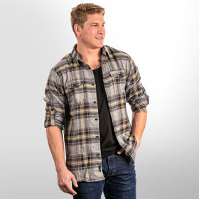 BURNSIDE MENS SNAP FLANNEL