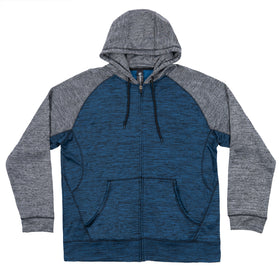 Buy navy-heather-charcoal PERFORMANCE TECH FLEECE ZIP-UP HOODIE