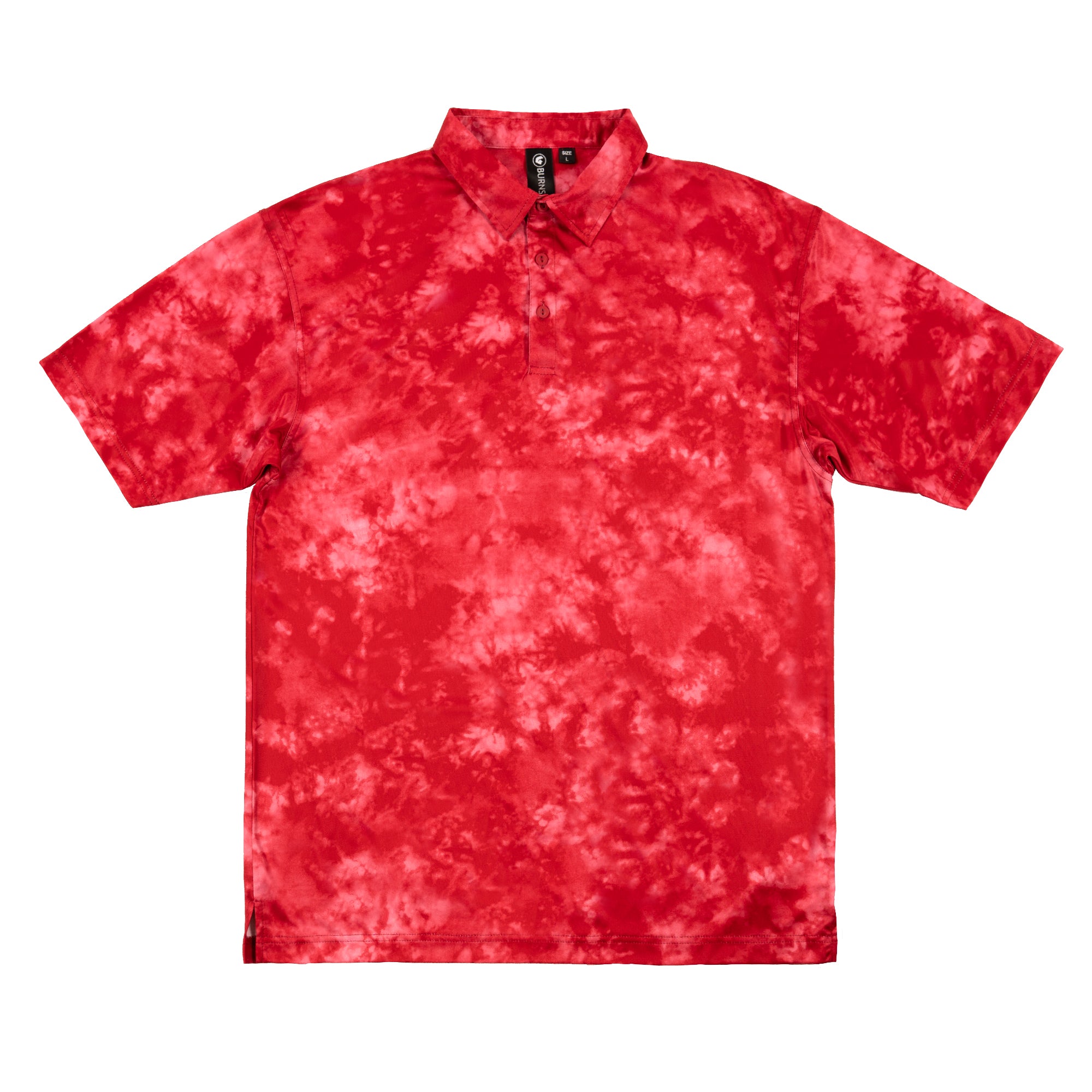 Buy red-tie-dye &quot;BURN&quot; GOLF POLO