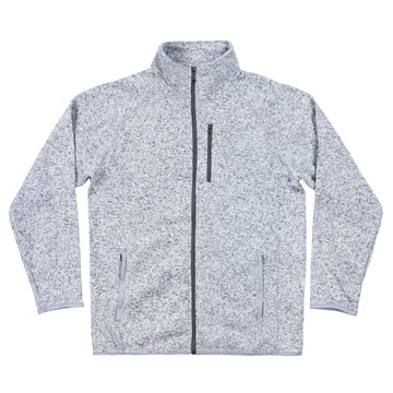 Buy heather-grey LONG SLEEVE SWEATER KNIT JACKET