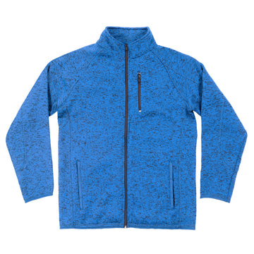 Buy heather-navy LONG SLEEVE SWEATER KNIT JACKET