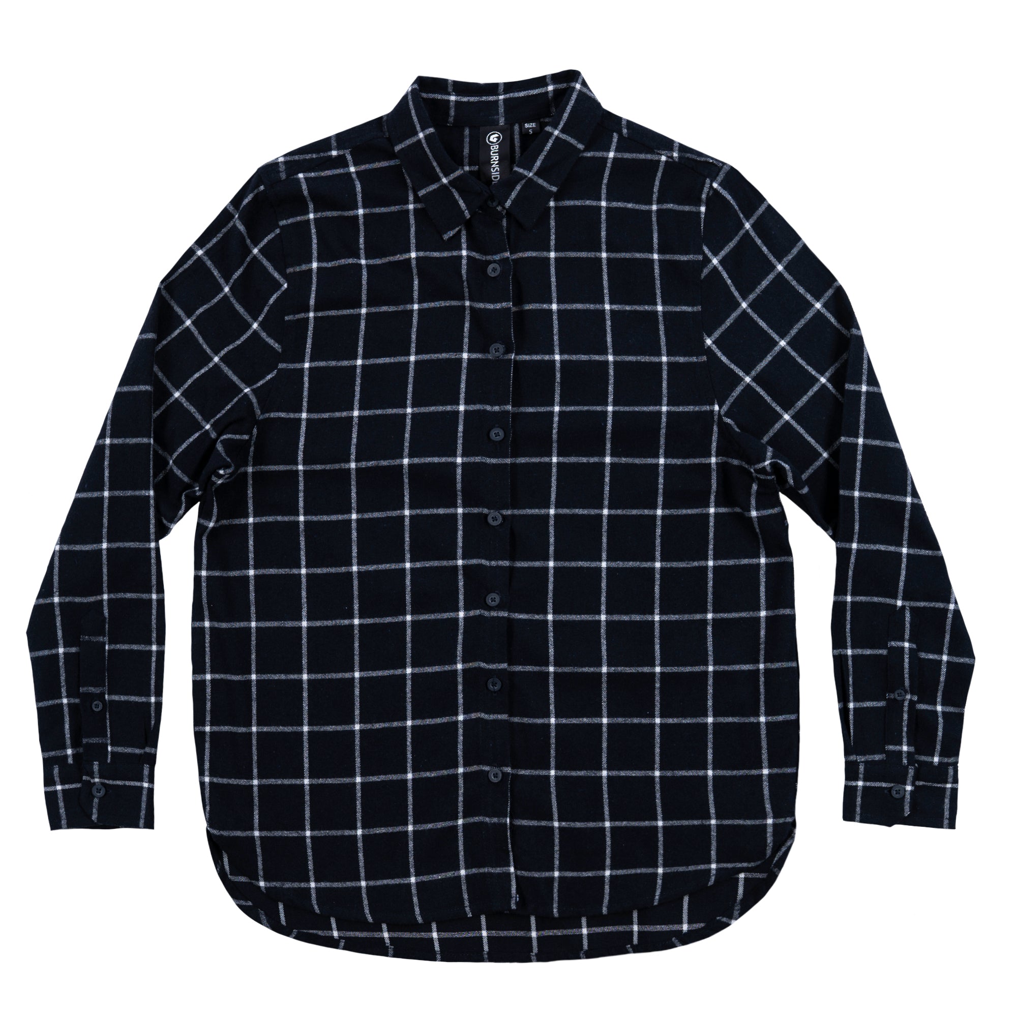 Buy navy-white LADIES &quot;BOYFRIEND&quot; PLAID FLANNEL