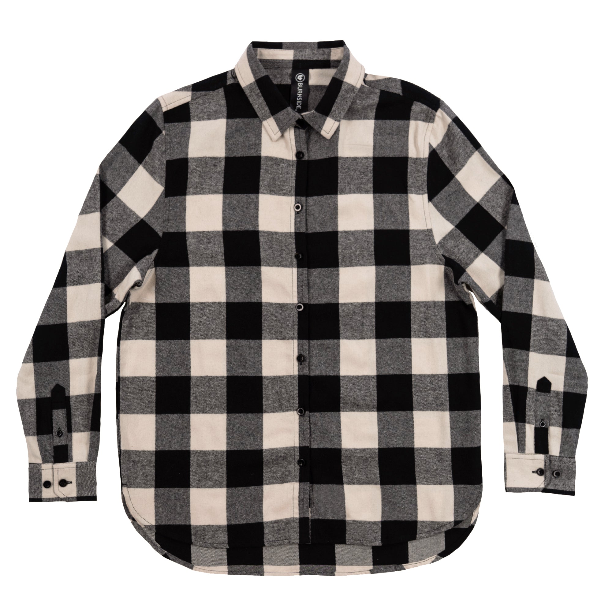 Buy ecru-black LADIES &quot;BOYFRIEND&quot; PLAID FLANNEL