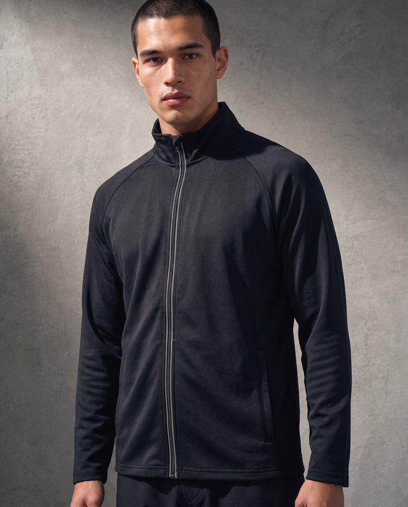 Full-Zip Micro Pique Water-Resistant Golf Jacket