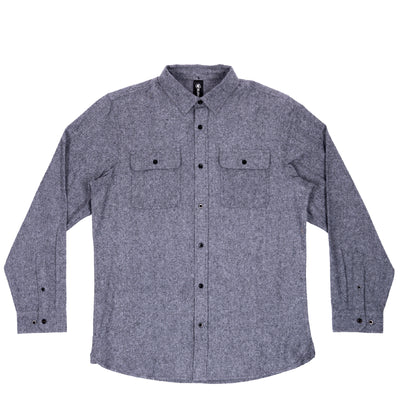 Buy heather-grey BURNSIDE SOLID MENS FLANNEL