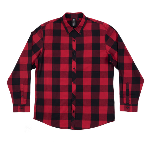 LONG SLEEVE AMERICAN BUFFALO PLAID WOVEN SHIRT