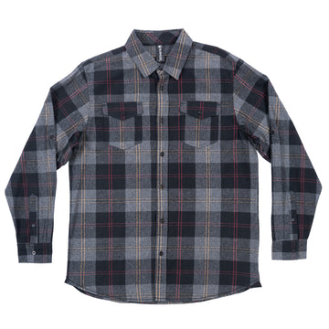 Buy black-steel BURNSIDE MODERN PLAID FLANNEL