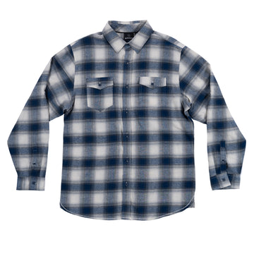Buy ecru-blue BURNSIDE CLASSIC PLAID FLANNEL