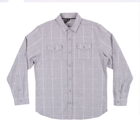 Buy grey-white BURNSIDE MODERN PLAID FLANNEL