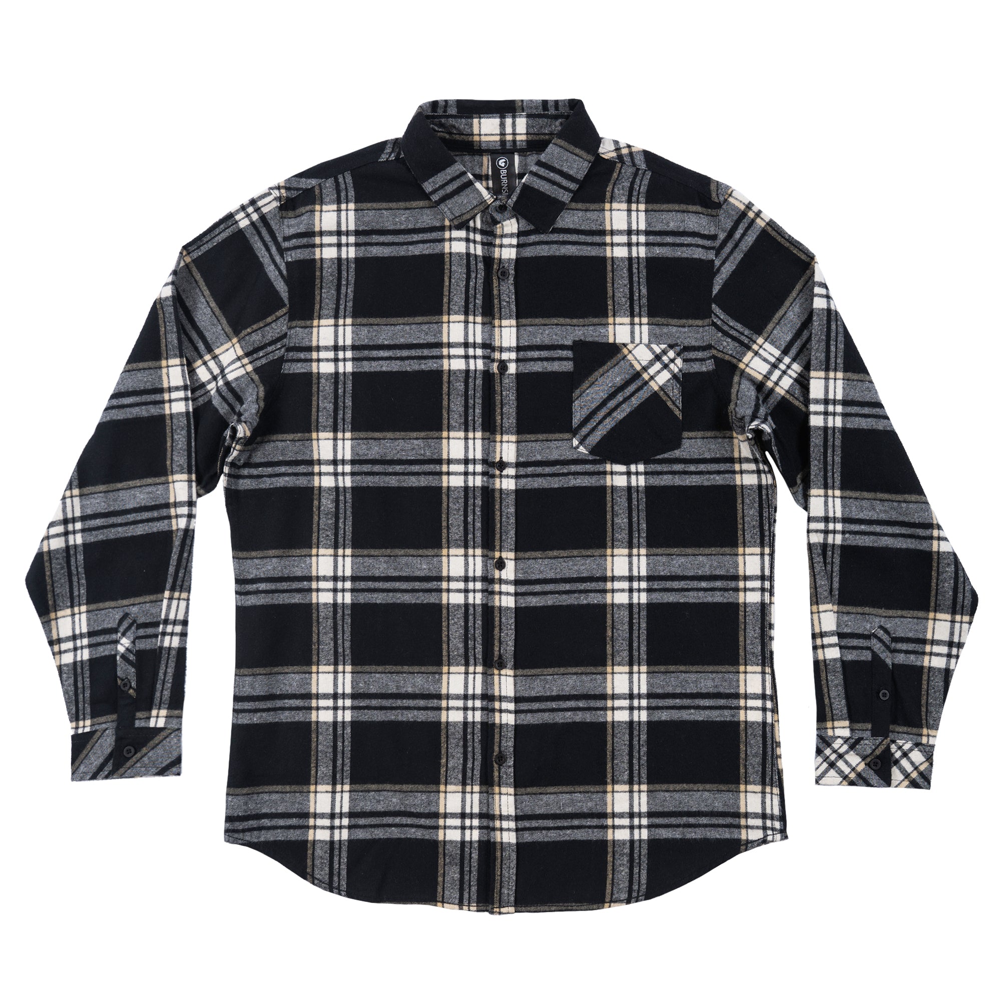 Buy black-ecru &quot;TRADITIONAL&quot; ONE POCKET FLANNEL