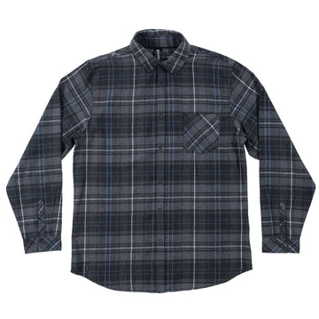 Buy charcoal-blue "TRADITIONAL" ONE POCKET FLANNEL