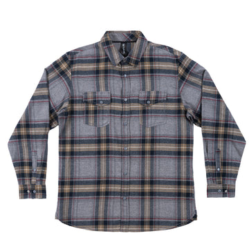 Buy light-grey BURNSIDE MENS SNAP FLANNEL