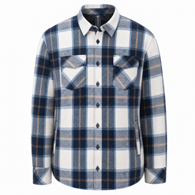 Buy navy-ecru IRONWOOD QUILTED FLANNEL JACKET