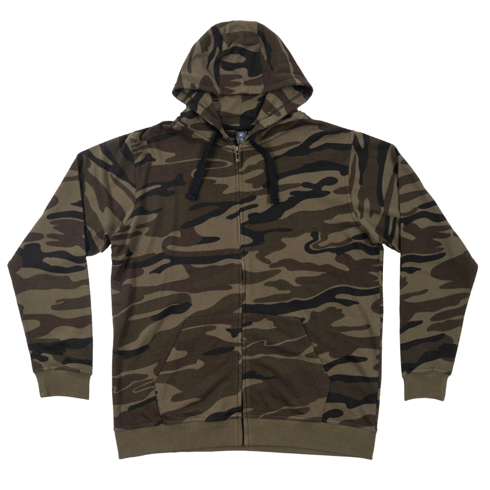 Buy green-camo FRENCH TERRY ZIP HOODIE