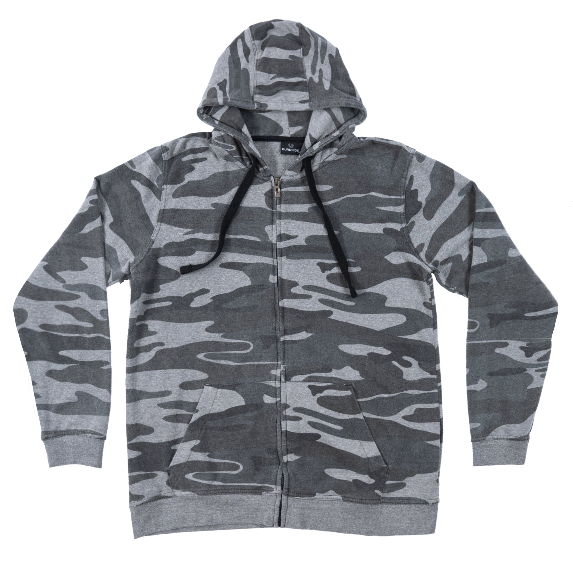 Buy grey-camo FRENCH TERRY ZIP HOODIE