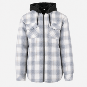 Buy washed-grey REDWOOD SHERPA-LINED HOODED JACKET