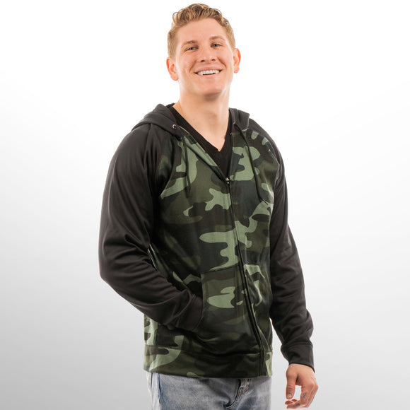 PERFORMANCE TECH FLEECE ZIP-UP HOODIE