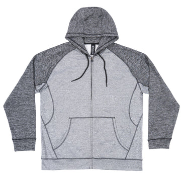 Buy heather-grey-heather-charcoal PERFORMANCE TECH FLEECE ZIP-UP HOODIE
