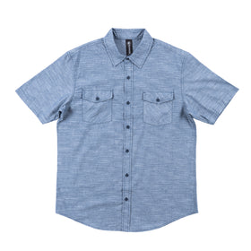 Buy light-denim MENS SHORT SLEEVE ALL-DAY CHAMBRAY