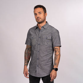 MENS SHORT SLEEVE ALL-DAY CHAMBRAY