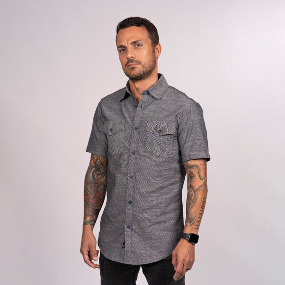 MENS SHORT SLEEVE ALL-DAY CHAMBRAY