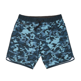 Buy blue-camo ELASTIC WAIST SHORT