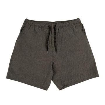 Buy charcoal ELASTIC WAIST SHORT