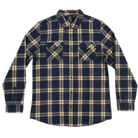 Buy navy-ecru "The Standard" Two-Pocket Flannel Shirt