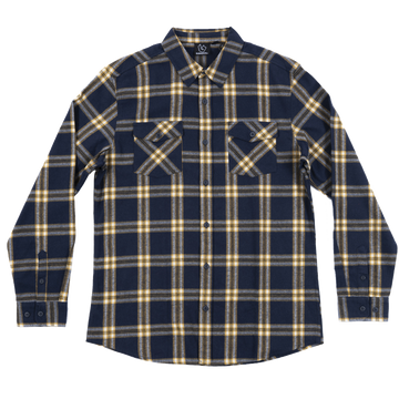 Buy navy-ecru "The Standard" Two-Pocket Flannel Shirt