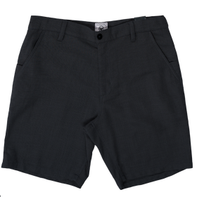 Textured Cotton/Linen Shorts - 0