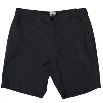 Textured Cotton/Linen Shorts - 0