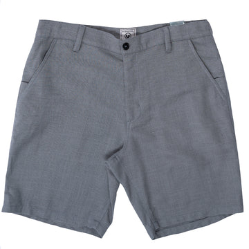 Buy grey Textured Cotton/Linen Shorts