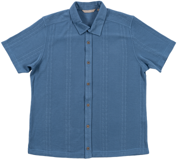Buy blue Textured Short Sleeve Sweater-Knit