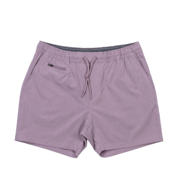 Buy lilac Elastic Waist Shorts