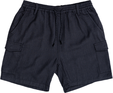Stretch Waist Cotton/Linen Shorts - 0
