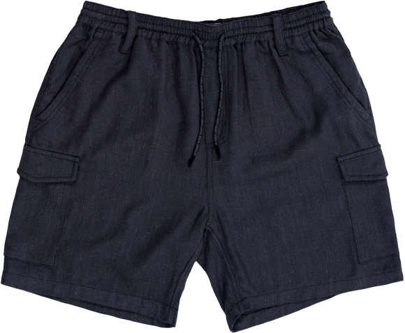 Stretch Waist Cotton/Linen Shorts
