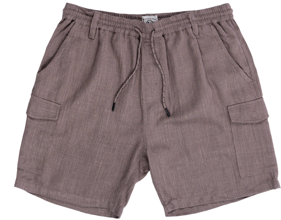 Stretch Waist Cotton/Linen Shorts