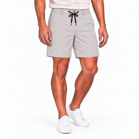 Zip-Front Full Elastic Short (6 in)