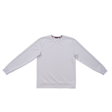 Buy light-pebble Textured Jacquard Crew Neck