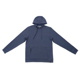 Buy navy-marine Pullover Hoodie with Hidden Zipper Pocket