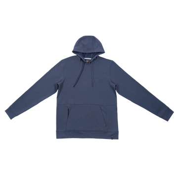Buy navy-marine Pullover Hoodie with Hidden Zipper Pocket