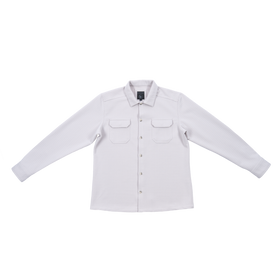 Buy light-pebble Textured Jacquard Shirt Jacket