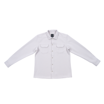 Buy light-pebble Textured Jacquard Shirt Jacket