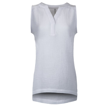 Buy white Split Coast Crinkle Tank