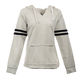 Buy ash Split Coast Raw Edge Pullover Hoodie